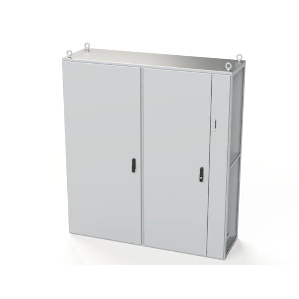 3 Point Latch with Coinproof/Padlocking Swing Handle Electrical Enclosures, 78.74 in H, 22 in D